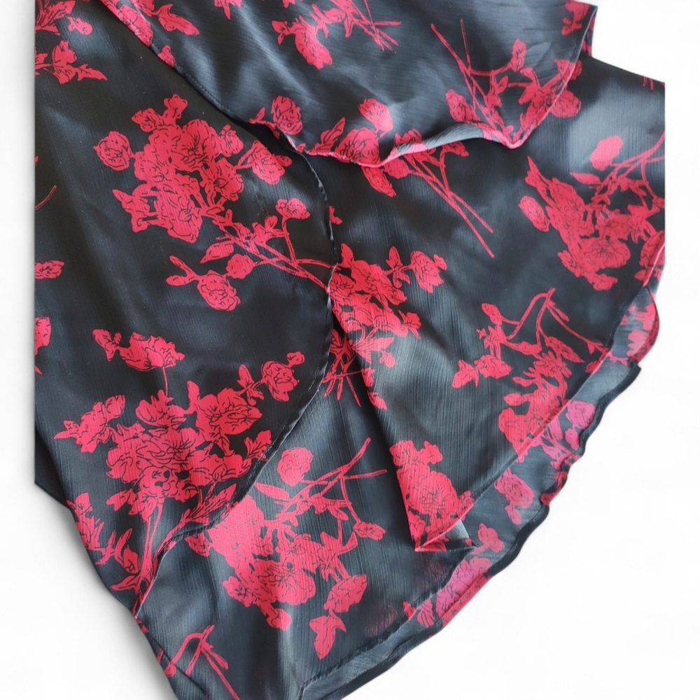 Haver london Black & Red Floral XL Blouse - Picture 5 of 8